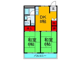 にしまちハイツの物件間取画像